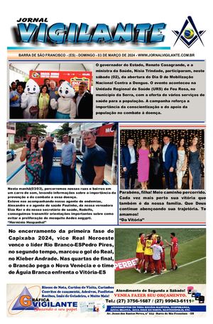 Leia A Edição de Hoje do Jornal Vigilante 03/03/2024