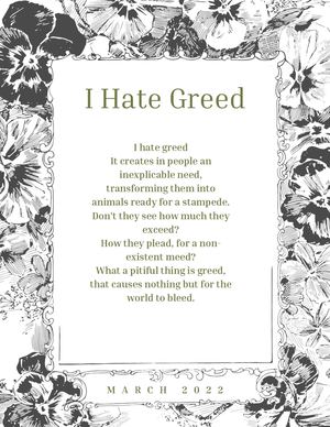Short Poem I Hate Greed