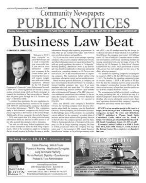 Legals - March 4, 2024