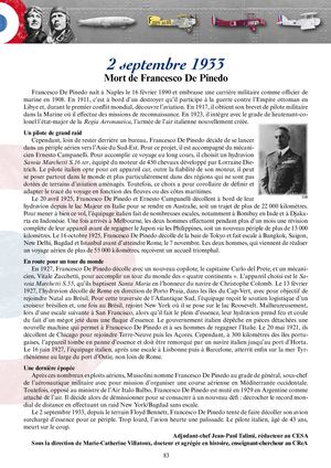 2 Septembre 1933 Mort de Francesco de Pinedo