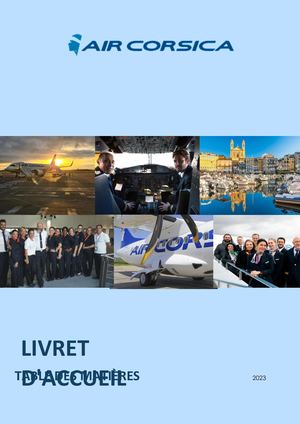 Livret D'accueil AIR CORSICA