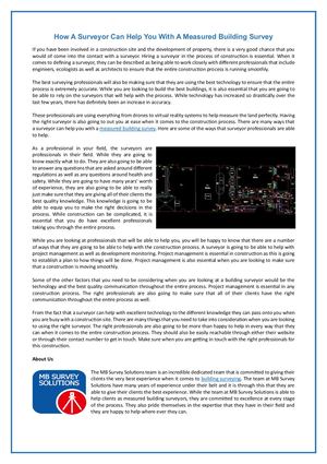 Calaméo - How A Surveyor Can Help You With A Measured Building Survey