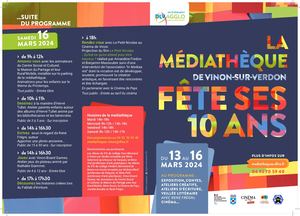 Médiathèque Vinon 10 ans