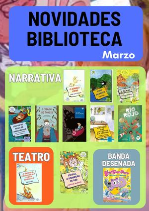 Novidades Marzo. Narrativa