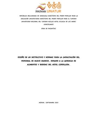 Informe N°1797 Pasantia Administrativa Trabajo De Grado 2023