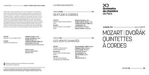 PROGRAMME DE SALLE DU 16/03
