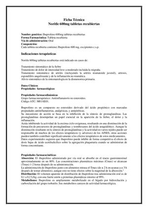 Ficha Técnica Noritle 600mg