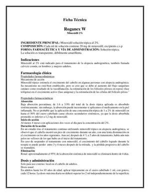 Ficha Técnica Roganex W