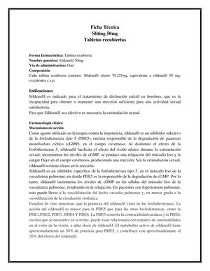 Ficha Técnica Sliting 50mg