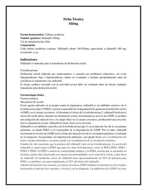 Ficha Técnica Sliting 100mg