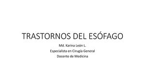 Trastornos Del Esofago