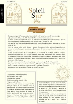 Soleil Sur. 1ra Edición