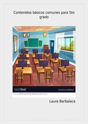 Contenidos Básicos Para 5to Grado De La Escuela Primaria