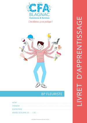 Livret Brevet Professionnel Fleuriste V4.09.24