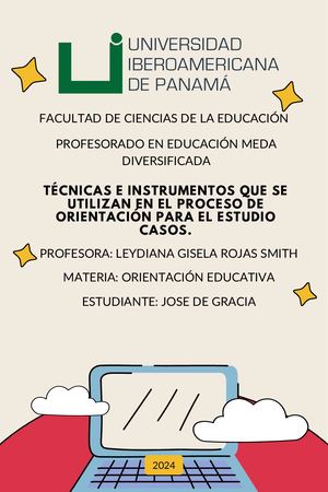 Tecnicas E Instrumentos Que Se Utilizan En El Proceso De Orientación Para El Estudio De Caso