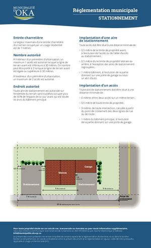Règlement 2013-111 - FICHE-RÉSUMÉ - Stationnement, aire de chargement, allée véhiculaire ou entrée charretière