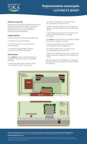 Règlement 2013-111 - FICHE-RÉSUMÉ - Clôture et muret