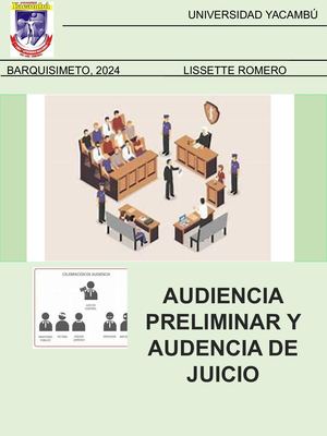 AUDIENCIA PRELIMINAR Y DE JUICIO