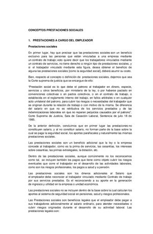 Sesión 4 Conceptos Prestaciones Sociales