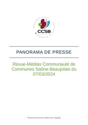 Revue de presse du 7 mars 2024
