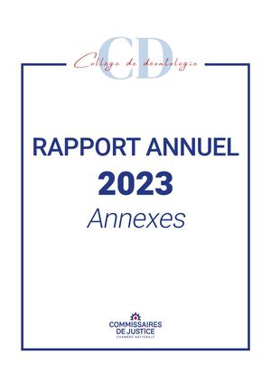 Rapport Annuel 2023 ANNEXES