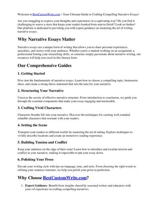 How To Write Narrative Essays
