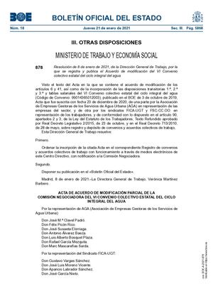 VI Modificación Convenio Estatal Del Ciclo Integral Del Agua (2018 2023)