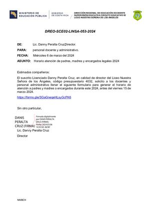 Circular 53 Horario Atencion Padres De Familia 2024