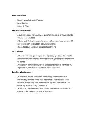 Entrevista de estudiante universitario