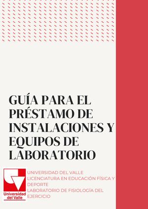 Guía Para La Solicitud De Prestamo De Instalación Y Equipos De Laboratorio