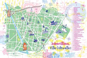Carte des lieux culturels d'Aubervilliers