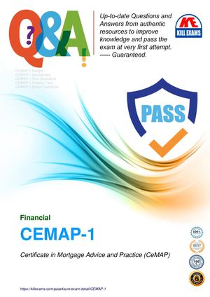 Passing CeMAP 1 Exam with Killexams.com Questions