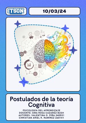 Revista Postulados De La Teoría Cognitiva