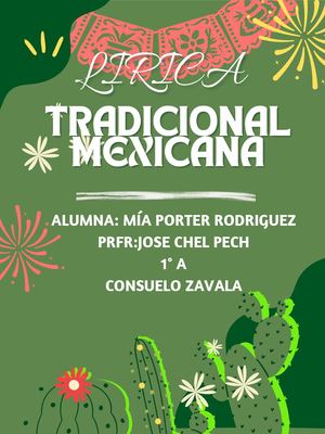 Español Lírica Tradicional Mexicana