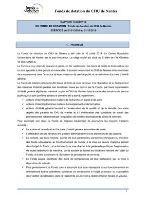 Rapport d'activité 2016