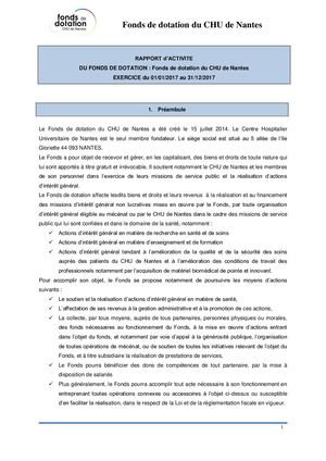 Rapport d'activité 2017