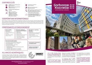 Plaquette Présentation Générale Sorbonne Nouvelle 2023