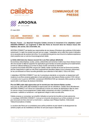20230321 Cp Cailabs Lancement Aroona Connect