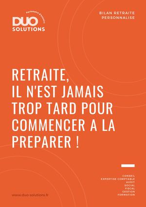 VOTRE BILAN RETRAITE PERSONNALISÉ