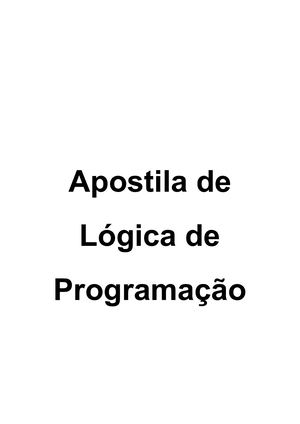 Apostila Curso De Lógica De Programação