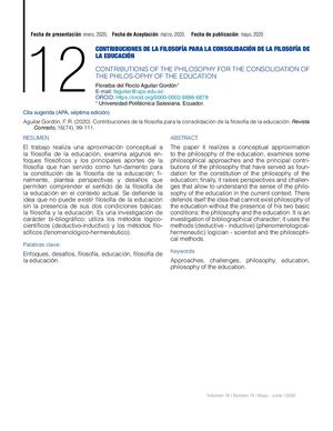 Contribuciones de la filosofía para la consolidación de la filosofía de la educación