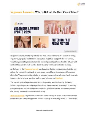 Vegamour Lawsuits: What’s Behind the Hair Care Claims?