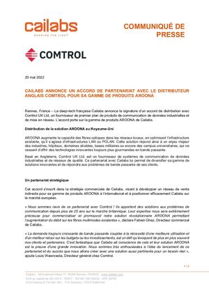 20220520 Cp Cailabs Comtrol Partenariat