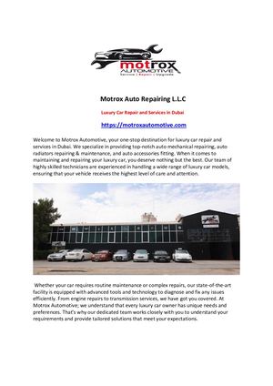 Motrox Auto Repairing L L C