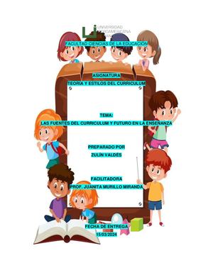 Fuentes del currículo y el futuro de la Enseñanza