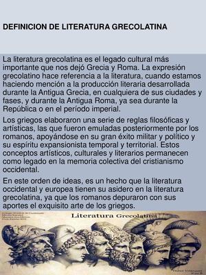 Definicion De Literatura Grecolatina (2)