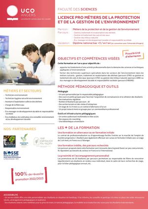 Licence Pro Métiers Protection Gestion Environnement Angers
