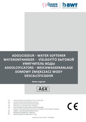 Manual BWT Softeners A6X Control