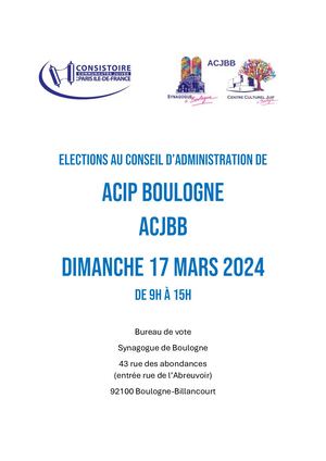Elections ACIP Boulogne 2024 - Présentation des candidats