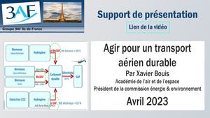 2023 04 Agir pour un transport aérien durable par Xavier Bouis_présentation